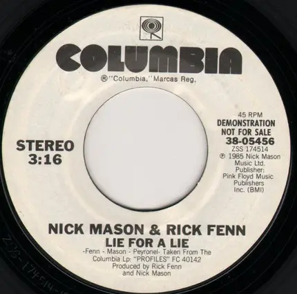 Nick Mason & Rick Fenn - Lie For A Lie