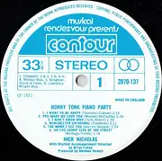 LP - Nick Nicholas - Honky Tonk Piano Party