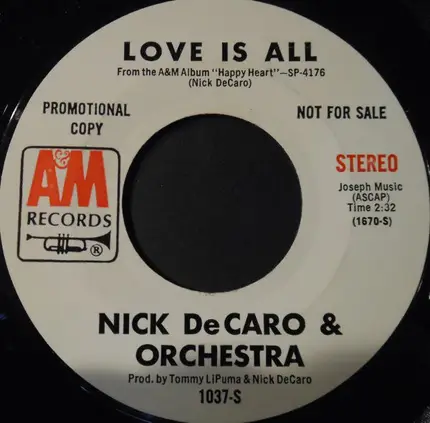 Nick DeCaro And His Orchestra - Love Is All