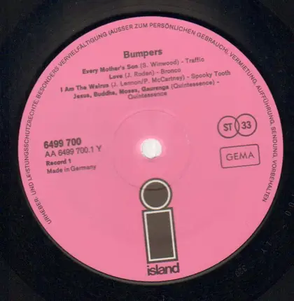Nick Drake, Jimmy Cliff, Traffic... - Bumpers
