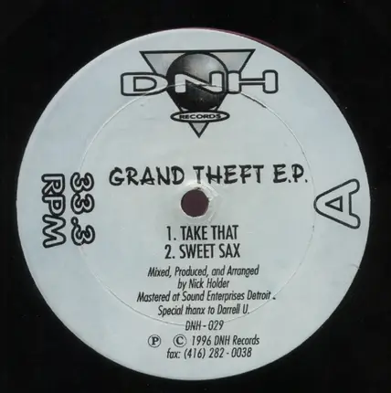 Nick Holder - Grand Theft E.P.