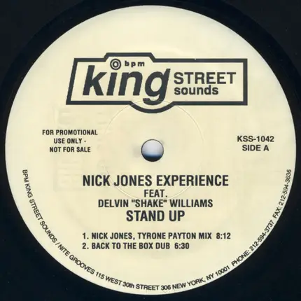 Nick Jones Experience Feat. Delvin Williams - Stand Up