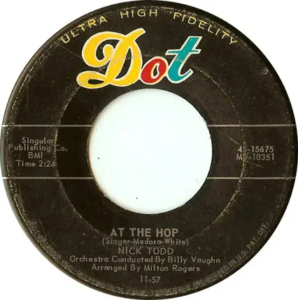 Nick Todd - At The Hop / I Do