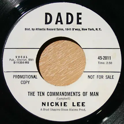 Nickie Lee - Ten Commandments Of Man / Late Shadows