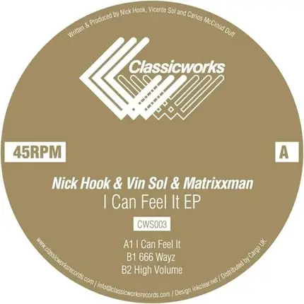 Nick & Sol, Vin & Matrixxman Hook - I Can Feel IT EP