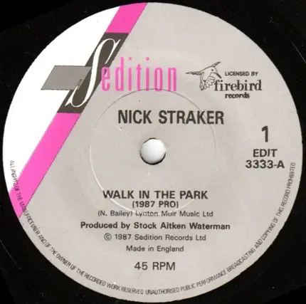 Nick Straker - A Walk In The Park (1987 Production)