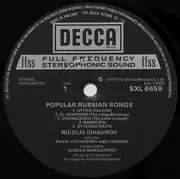 LP - Nicolai Ghiaurov , Kaval Chorus & Kaval Orchestra Conducted By Athanas Margaritov - Popular Russian Songs