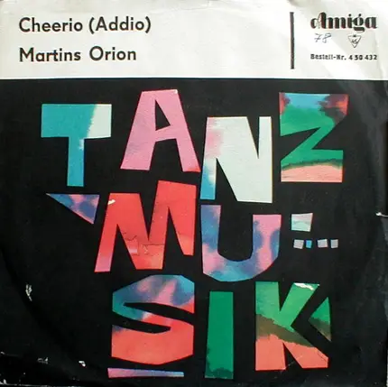 Nicole Felix / Rundfunk-Tanzorchester Berlin - Cheerio (Addio) / Martins Orion