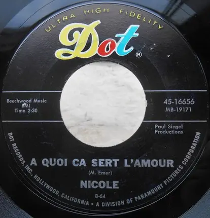 Nicole Felix - Et Maintenant  /  A Quoi Ca Sert L'Amour