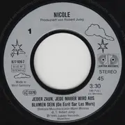 7inch Vinyl Single - Nicole - Jeder Zaun, Jede Mauer Wird Aus Blumen Sein