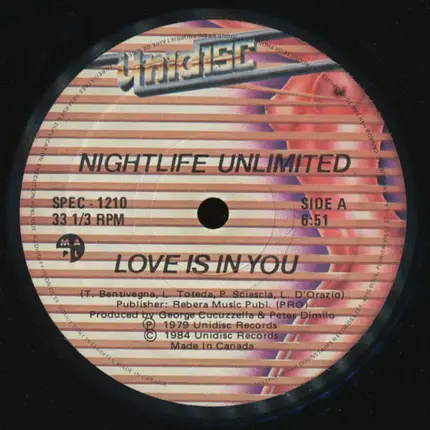 Nightlife Unlimited / Vivien Vee / Geraldine Hunt - Love Is In You / Give Me A Break / Can't Fake The Feeling