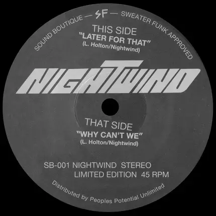 Nightwind - Later For That