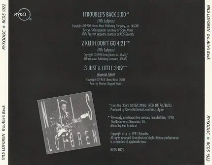 Nils Lofgren - Trouble's Back