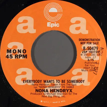 Nona Hendryx - Everybody Wants To Be Somebody