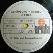 LP - No Artist - Geräusche In Stereo - 3. Folge