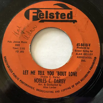 Nobles C. Darby - Goodbye, Charlie Brown / Let Me Tell You 'Bout Love
