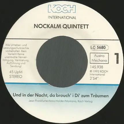 Nockalm Quintett - Und In Der Nacht, Da Brauch' I Di' Zum Träumen