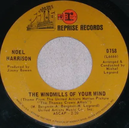 Noel Harrison - The Windmills Of Your Mind / Leitch On The Beach