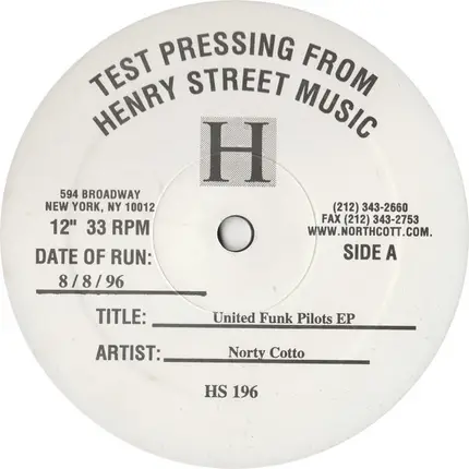 Norty Cotto - United Funk Pilots EP
