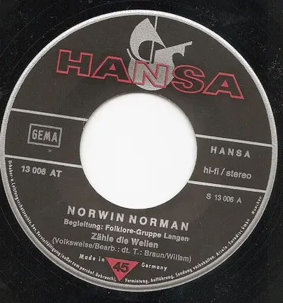 Norwin Norman Begleitung: Folklore-Gruppe Langen - Zähle Die Wellen / Scarborough Fair