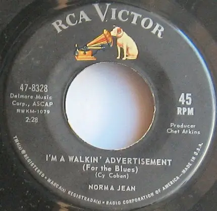 Norma Jean - Put Your Arms Around Her / I'm A Walkin' Advertisement