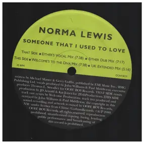 Norma Lewis - Someone That I Used To Love (US Promo)