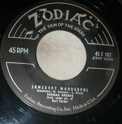 Norman Brooks - You Shouldn't Have Kissed Me The First Time / Somebody Wonderful