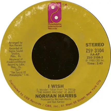 Norman Harris - I Wish