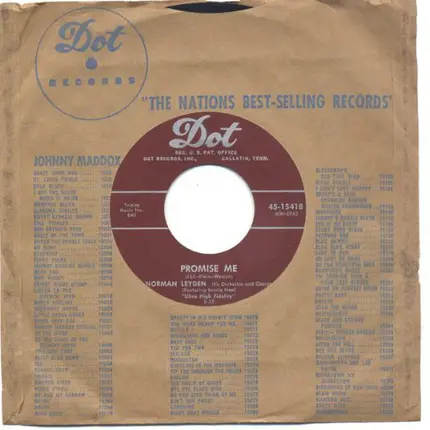 Norman Leyden And His Orchestra Featuring Bernie Nee - Down In The Meadow / Promise Me