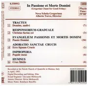 CD - Nova Schola Gregoriana , Alberto Turco - In Passione Et Morte Domini (Gregorian Chant For Good Friday)