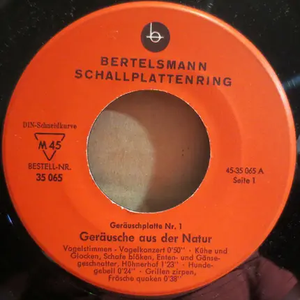 Sound Effects - Geräuschplatte Nr. 1 - Geräusche Aus Der Natur