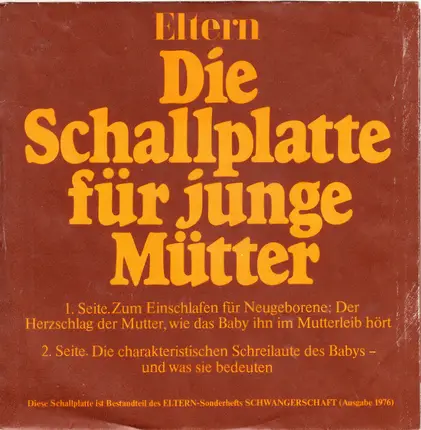 Eltern - Die Schallplatte Für Junge Mütter