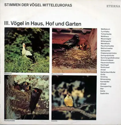 Michael Schubert - Stimmen Der Vögel Mitteleuropas - III. Vögel In Haus, Hof Und Garten