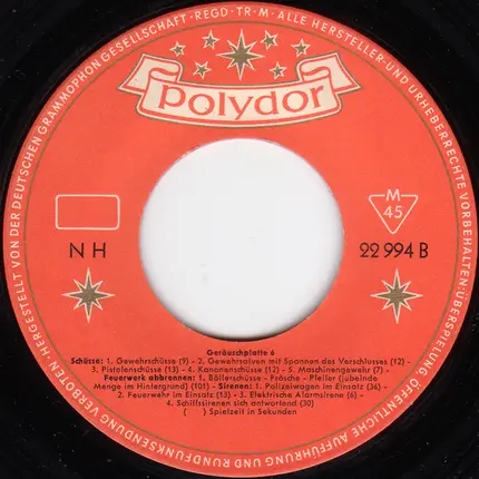 Sound Effects - Geräuschplatte 6