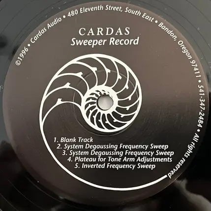 No Artist - The Cardas Sweep Record