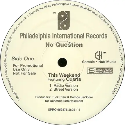No Question - This Weekend