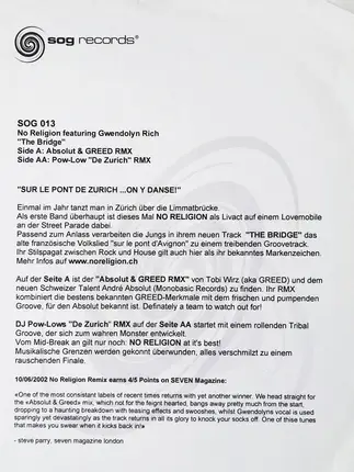 No Religion Featuring Gwendolyn Rich - The Bridge