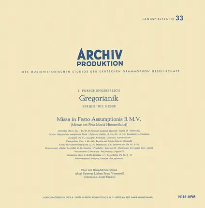Gregorianik - Missa In Festo Assumptionis