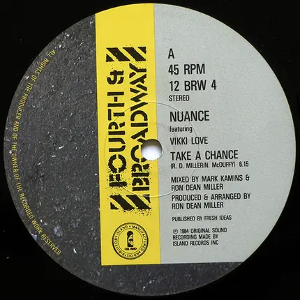 Nuance Featuring Vikki Love - Take A Chance