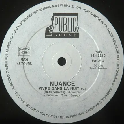 Nuance - Vivre Dans La Nuit