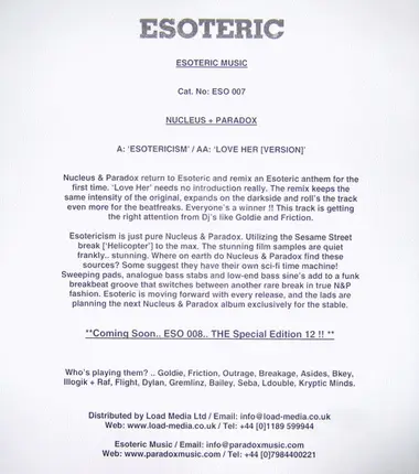 Nucleus & Paradox - Esotericism / Love Her (Version)