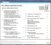 CD - O.E. Hasse - O.E. Hasse Spricht Goethe - Aus Der Italienischen Reise