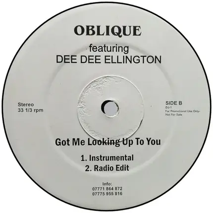 Oblique Featuring Dee Ellington - Got Me Looking Up To You