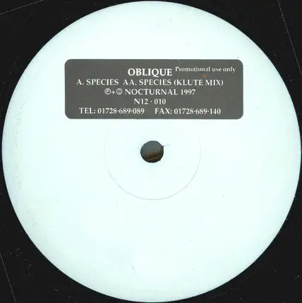 Oblique - Species