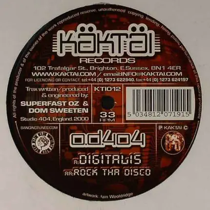 Od404 - Digitalis / Rock Tha Disco