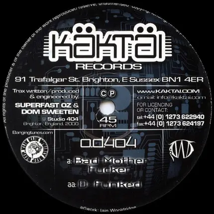 Od404 - Bad Mother Fucker / D-Funked