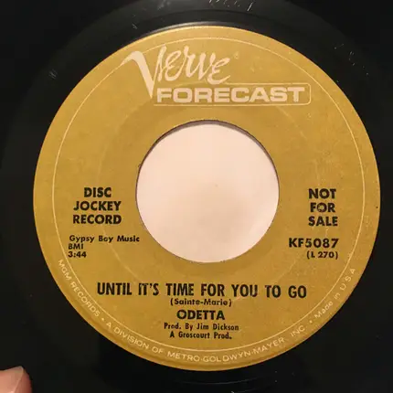 Odetta - Peace And Harmony / Until It's Time For You To Go