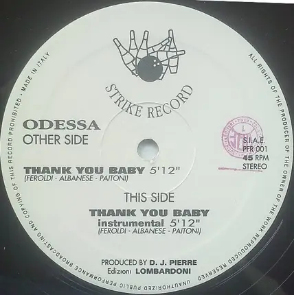 Odessa - Thank You Baby