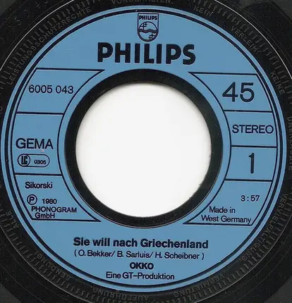 Okko Bekker - Sie Will Nach Griechenland