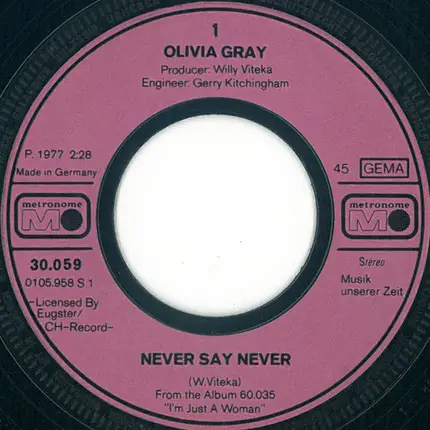 Olivia Gray - Never Say Never